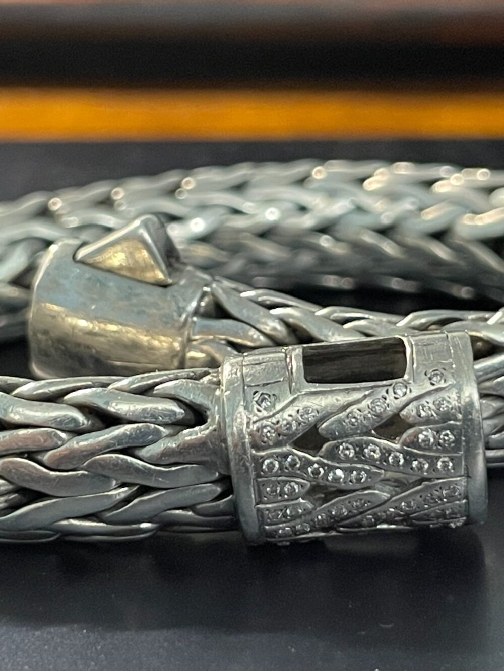 JOHN HARDY DIAMOND BRACELET ICON CLASSIC CHAIN